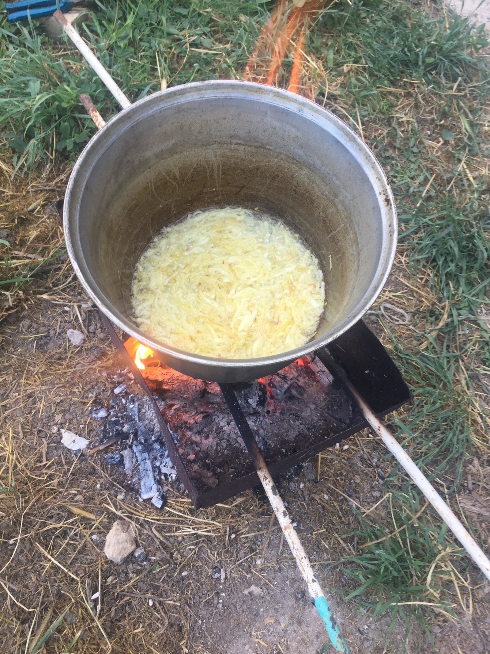 How I made pilaf on a fire, for the first time! - My, Pilaf, Dish, Longpost, Cooking