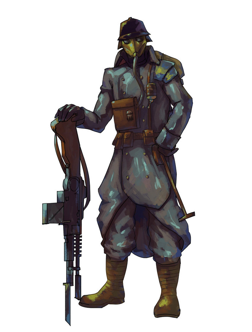 Death korps of krieg - Death korps of krieg, Warhammer 40k, Art, Longpost