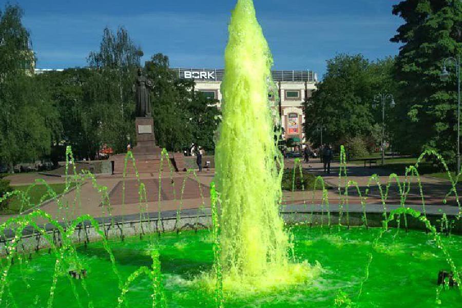 Joker antifreeze - Humor, Antifreeze, Fountain, Kaliningrad