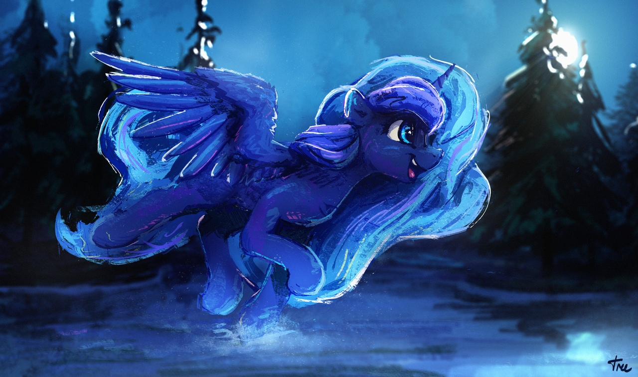 Luna Lakes - My Little Pony, Princess Luna, Арт, Thefloatingtree