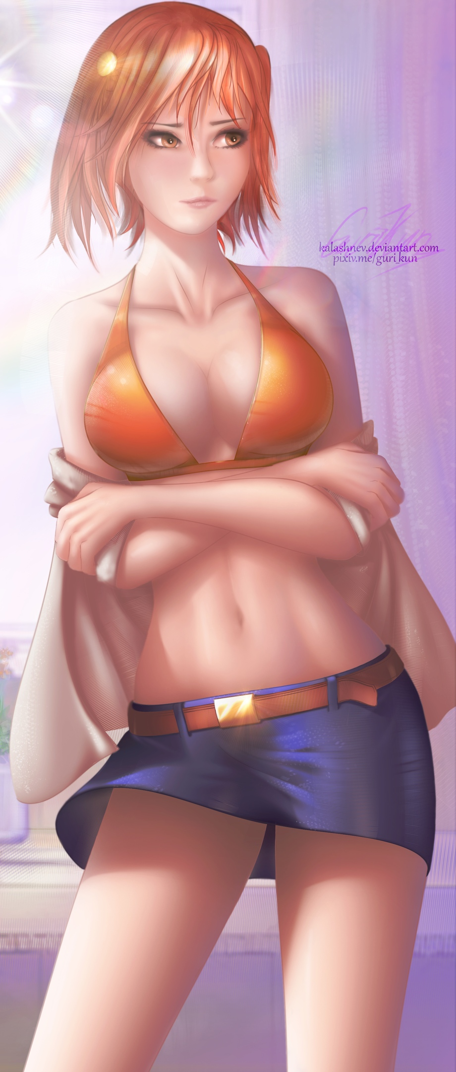 Fire girl! - NSFW, Endless summer, Alisa Dvachevskaya, Visual novel, Art, Gurikun, Longpost