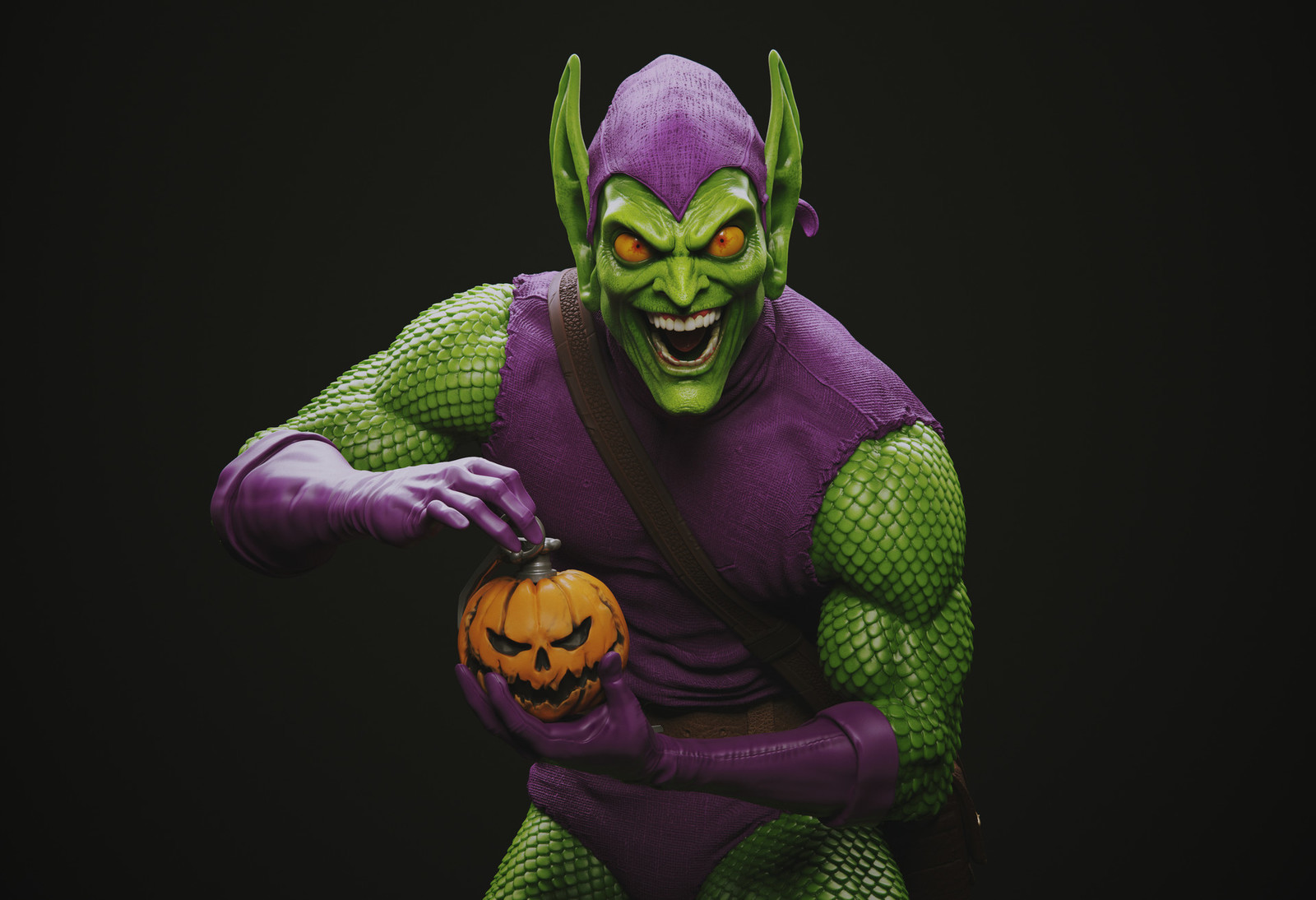 Green Goblin. - Арт, 3D, Картинки, Длиннопост, Зеленый гоблин