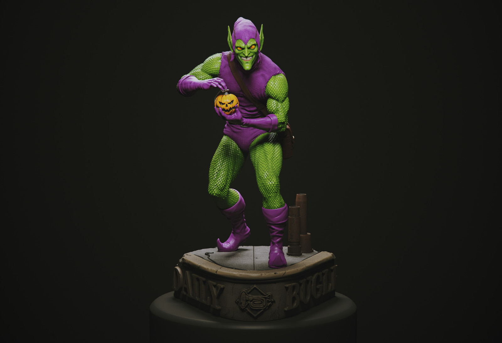 Green Goblin. - Арт, 3D, Картинки, Длиннопост, Зеленый гоблин