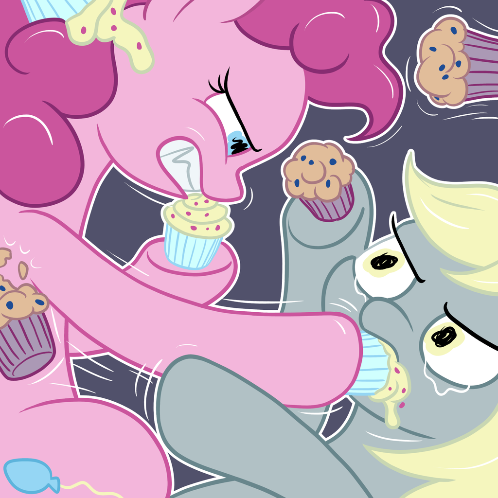 Muffins VS Cupcakes - My little pony, Derpy hooves, Pinkie pie, Dahtamnay