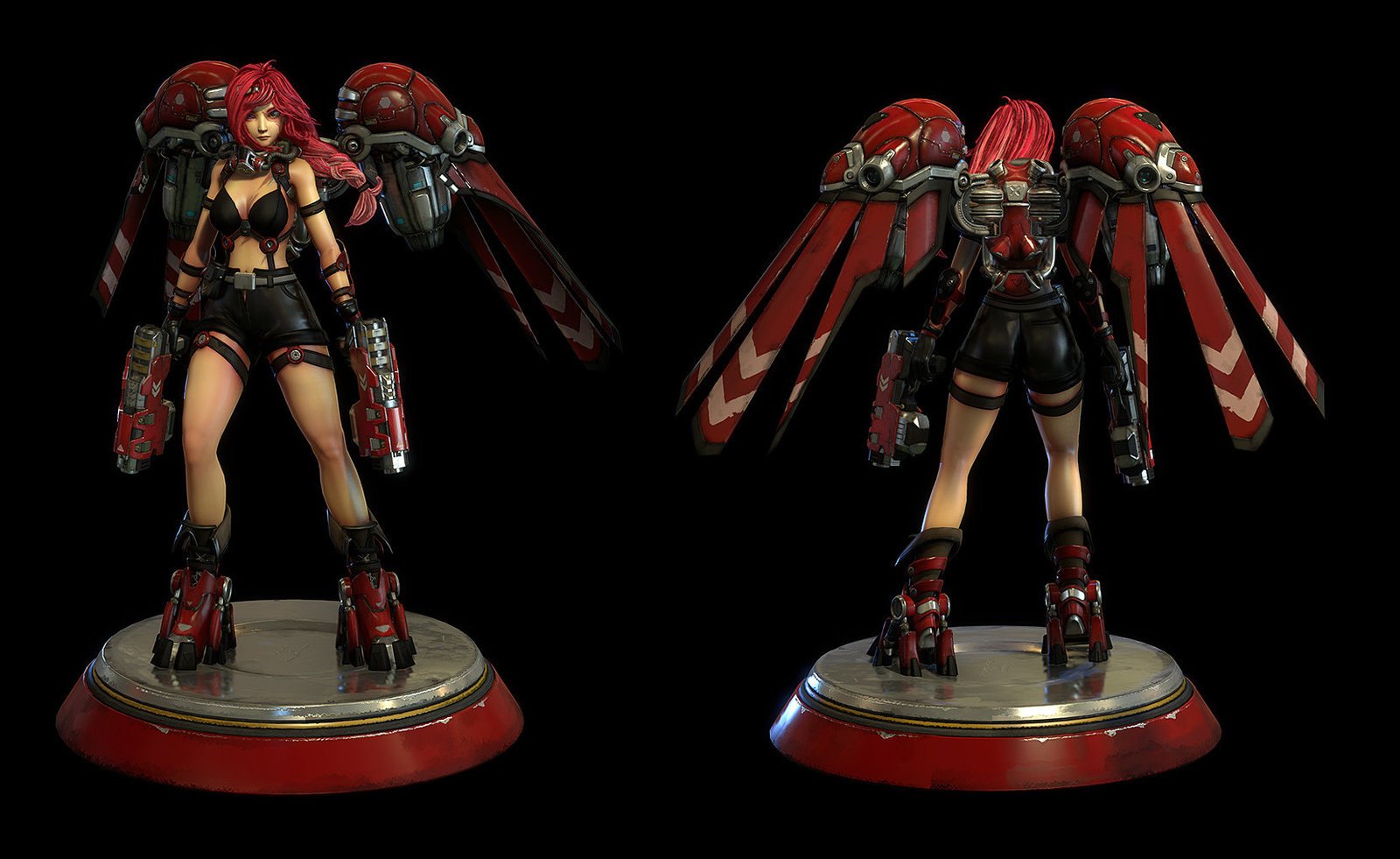 Reaper 3D Model: Rule 63 - Starcraft, Starcraft 2, Art, 3D, 3D modeling, Rule 63, Terran, Longpost