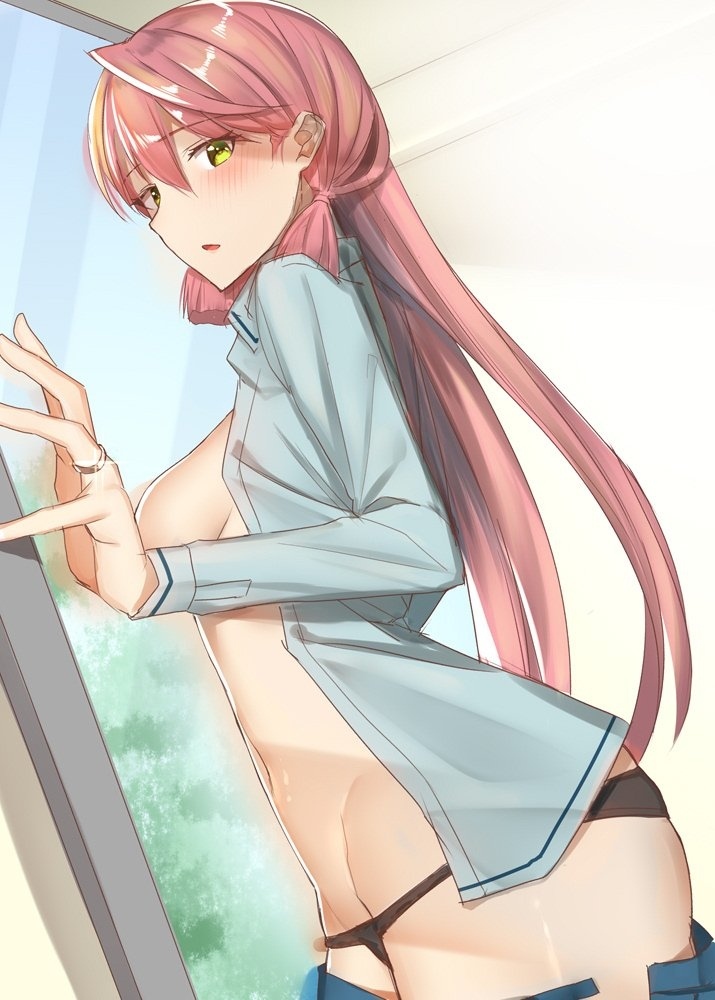 Akashi - NSFW, Kantai Collection, Akashi, Sideboob, Панцу, Аниме, Арт, Anime Art