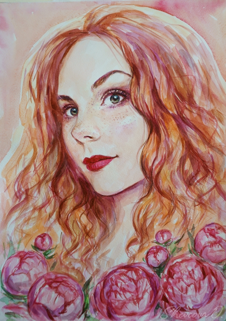 My watercolor girls. - My, Watercolor, Portrait, I'm an artist - that's how I see it, Illustrations, Paints, Drawing, Longpost, Painting, Girls