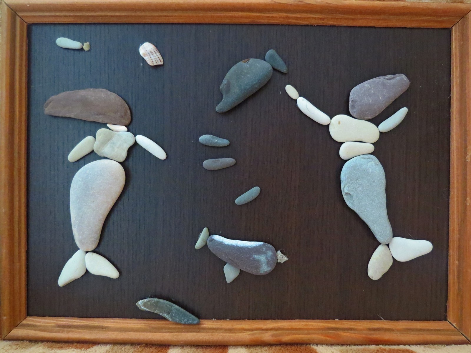 Stone life 3 - My, Pebbles, Painting, Junior Academy of Artists, Beginner artist, Natural stones, Longpost