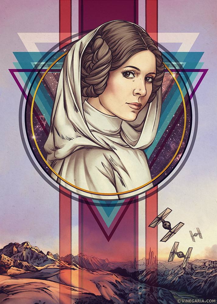 SW tribute. - Art, Fan art, Images, Longpost, Padme Amidala, Princess Leia, Star Wars