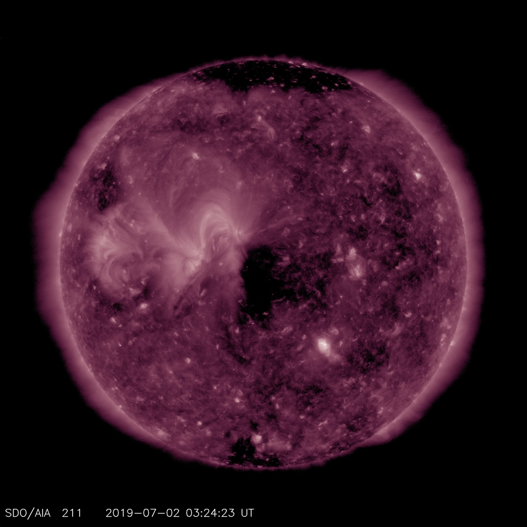 Large coronal hole in the sun - The sun, Space, 