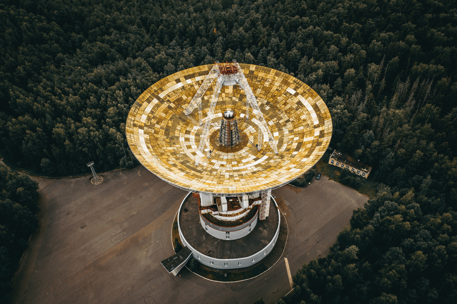 Radio Astronomy Observatory, Moscow Region - My, Quadcopter, Drone, DJI Mavic, Bird's-eye, View from above