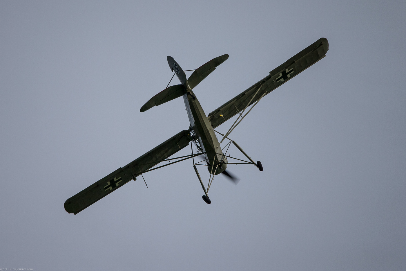 Stork at the air show in Shuttleworth. Fieseler Fi 156 Storch - Germany, The Second World War, , Airshow, Longpost