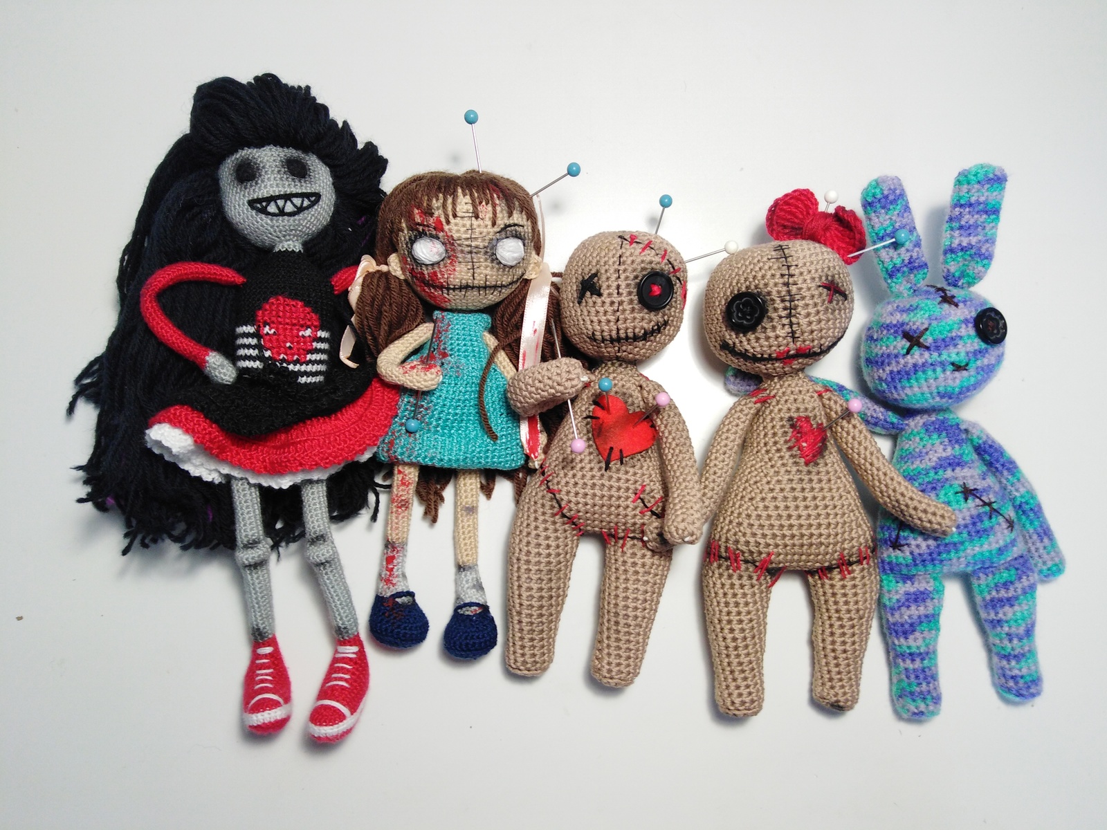 My creepy family - My, Knitted toys, Needlework without process, Longpost, A voodoo doll