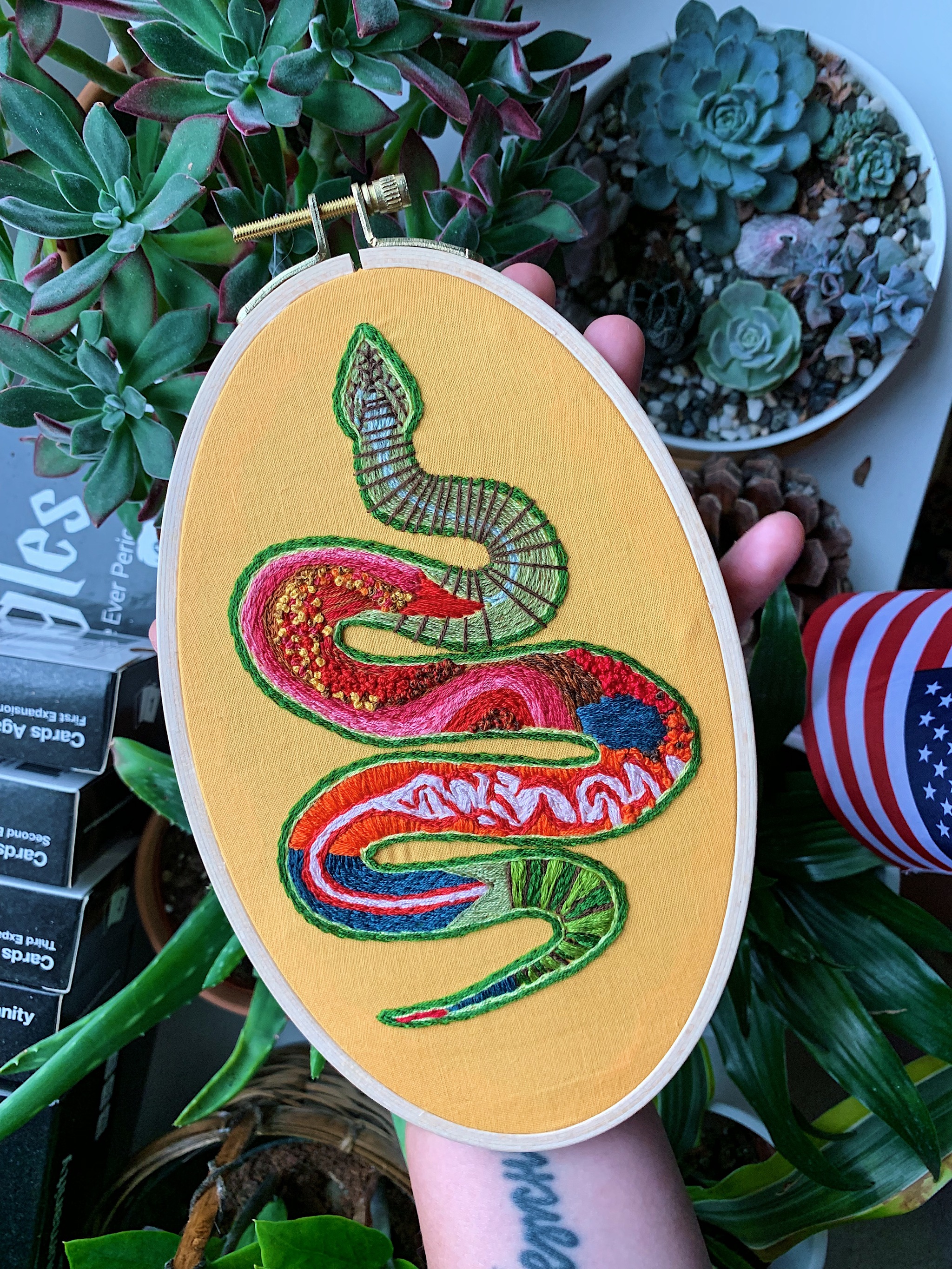 Snake/fake anatomy. Friday - My, Embroidery, Needlework without process, Snake, Anatomy, Kripota, Needlework, Friday tag is mine