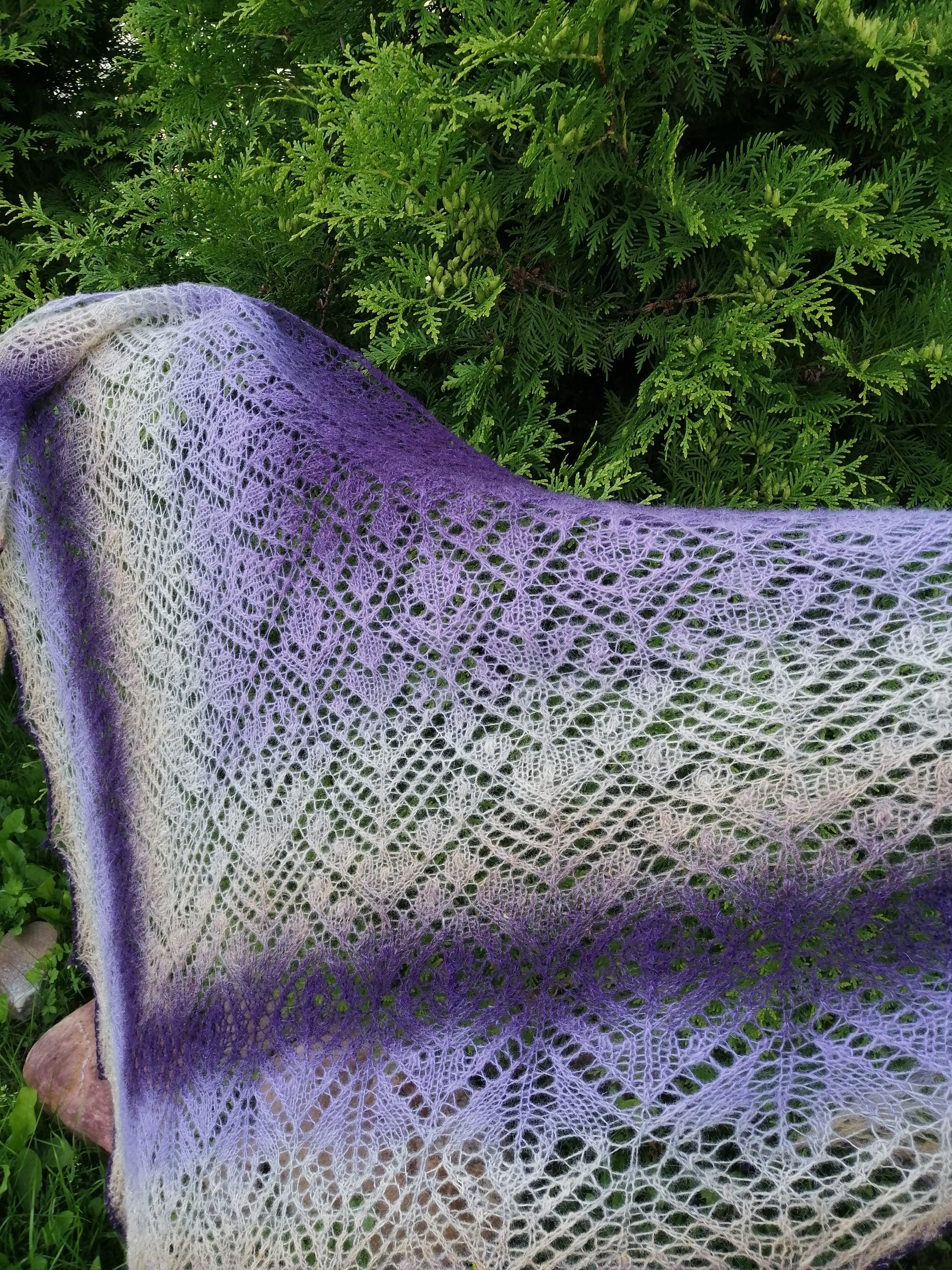 Shawl - My, Shawl, Cownee, Knitting, Spokes, Needlework without process, Longpost