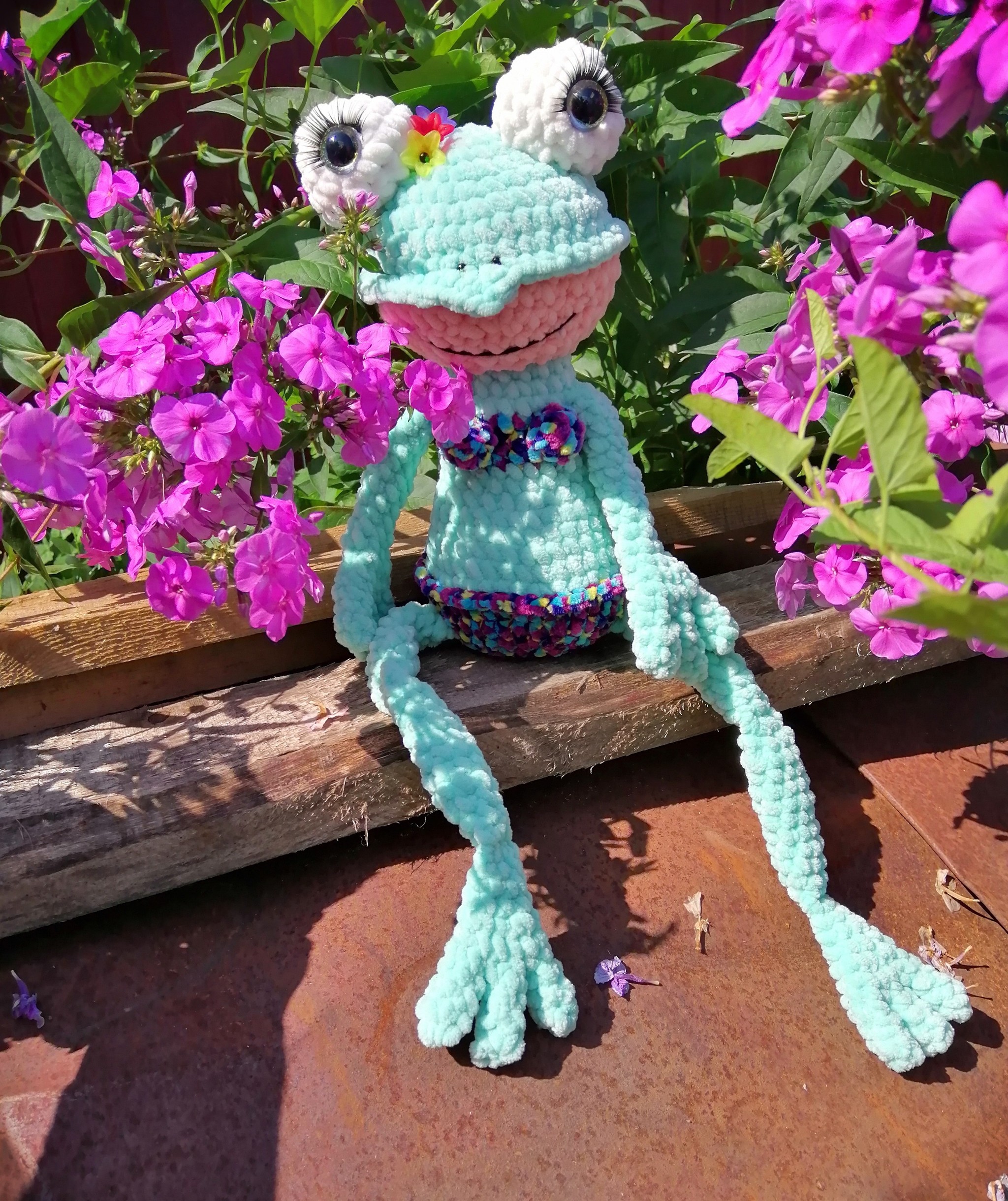 Frogs in love - My, Toys, Needlework without process, Amigurumi, Frogs, Longpost