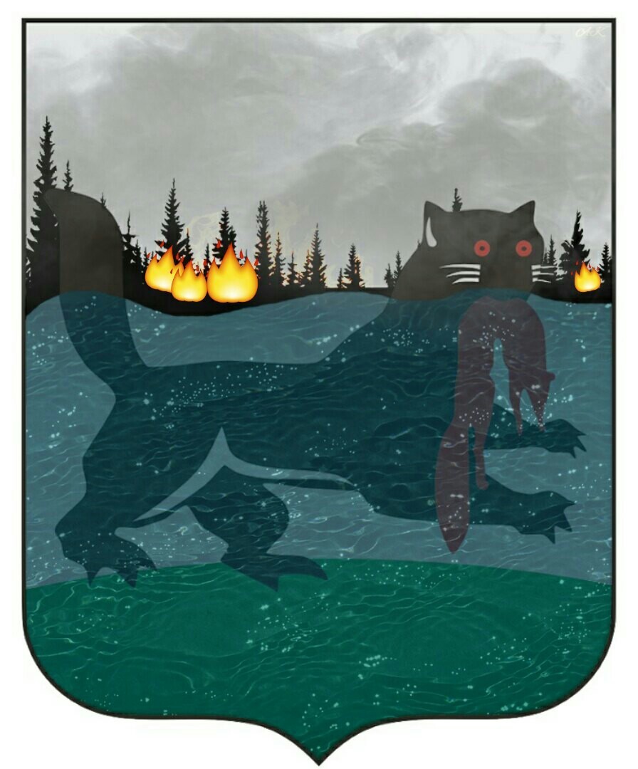 New coat of arms of Irkutsk - Irkutsk, Coat of arms, Fire, Потоп, Babr