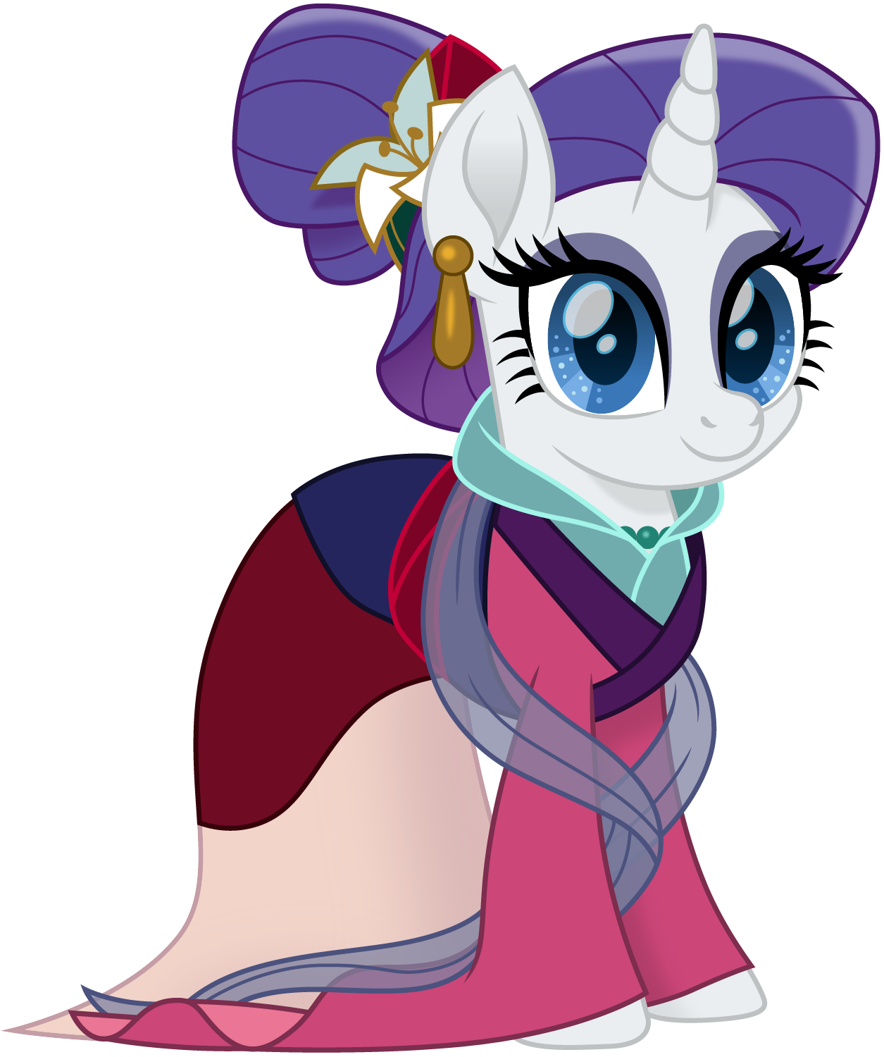 Mulan - My little pony, PonyArt, Rarity, Crossover, Mulan, Cloudyglow