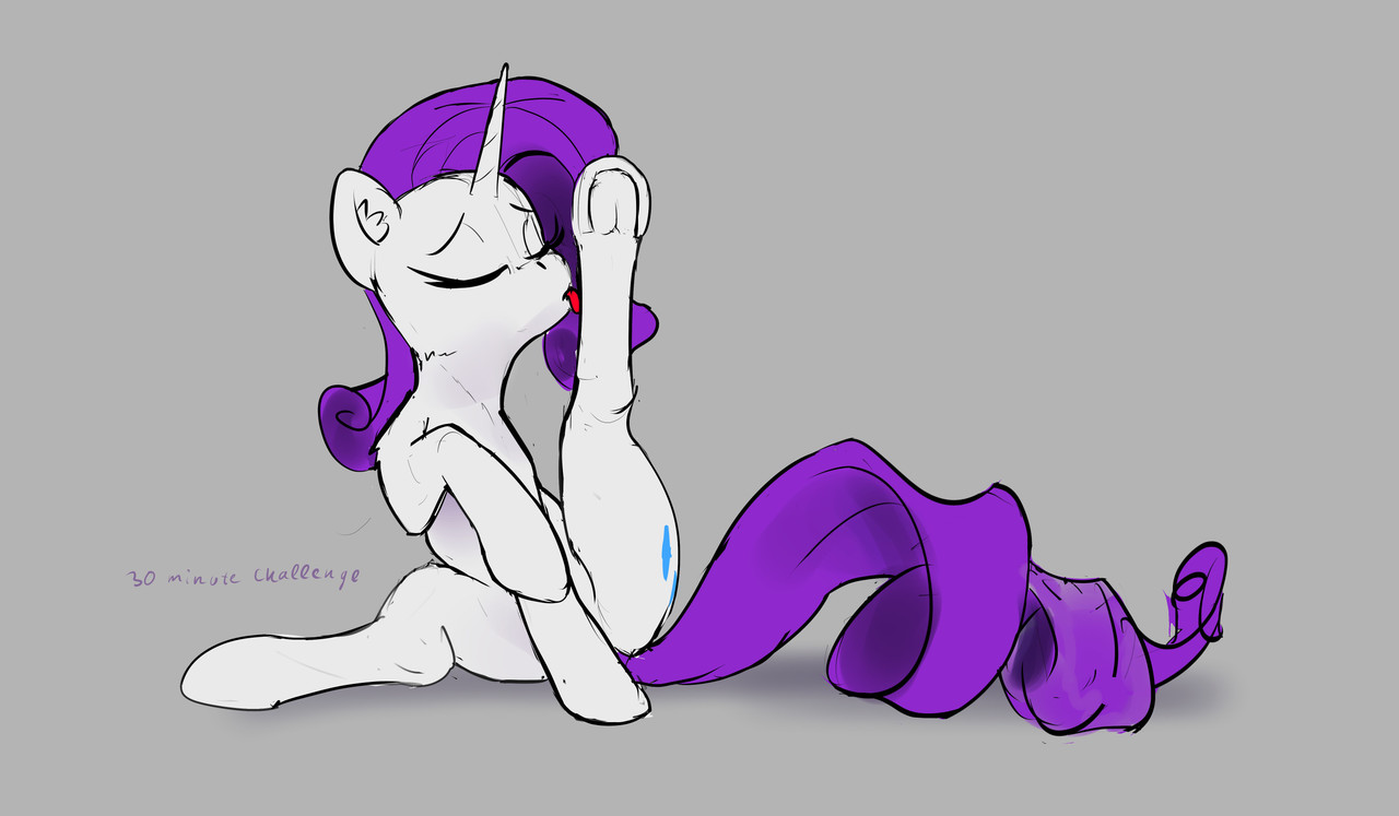 Модная лошадь прихорашивается по-котячьи - Rarity, My Little Pony, Xbi