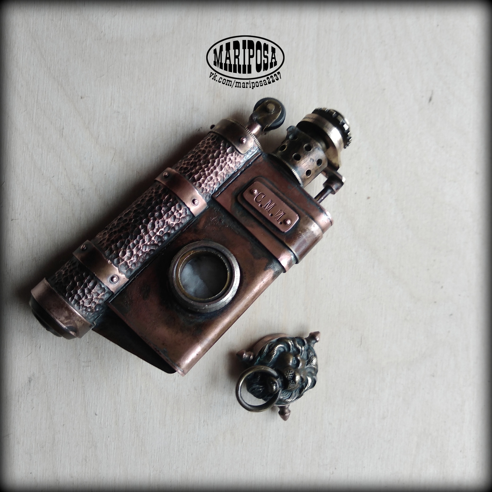 Lighter Feuerlwe - My, Lighter, Steampunk lighter, , , Needlework without process, Longpost