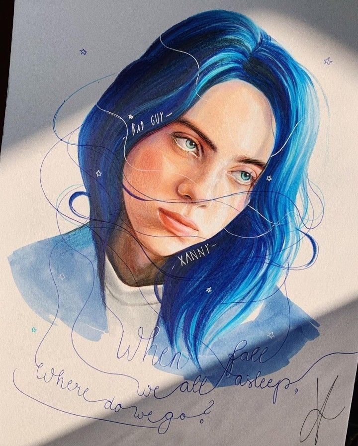 Questions about the blue pigment tattoo - My, Tattoo, Billie Eilish