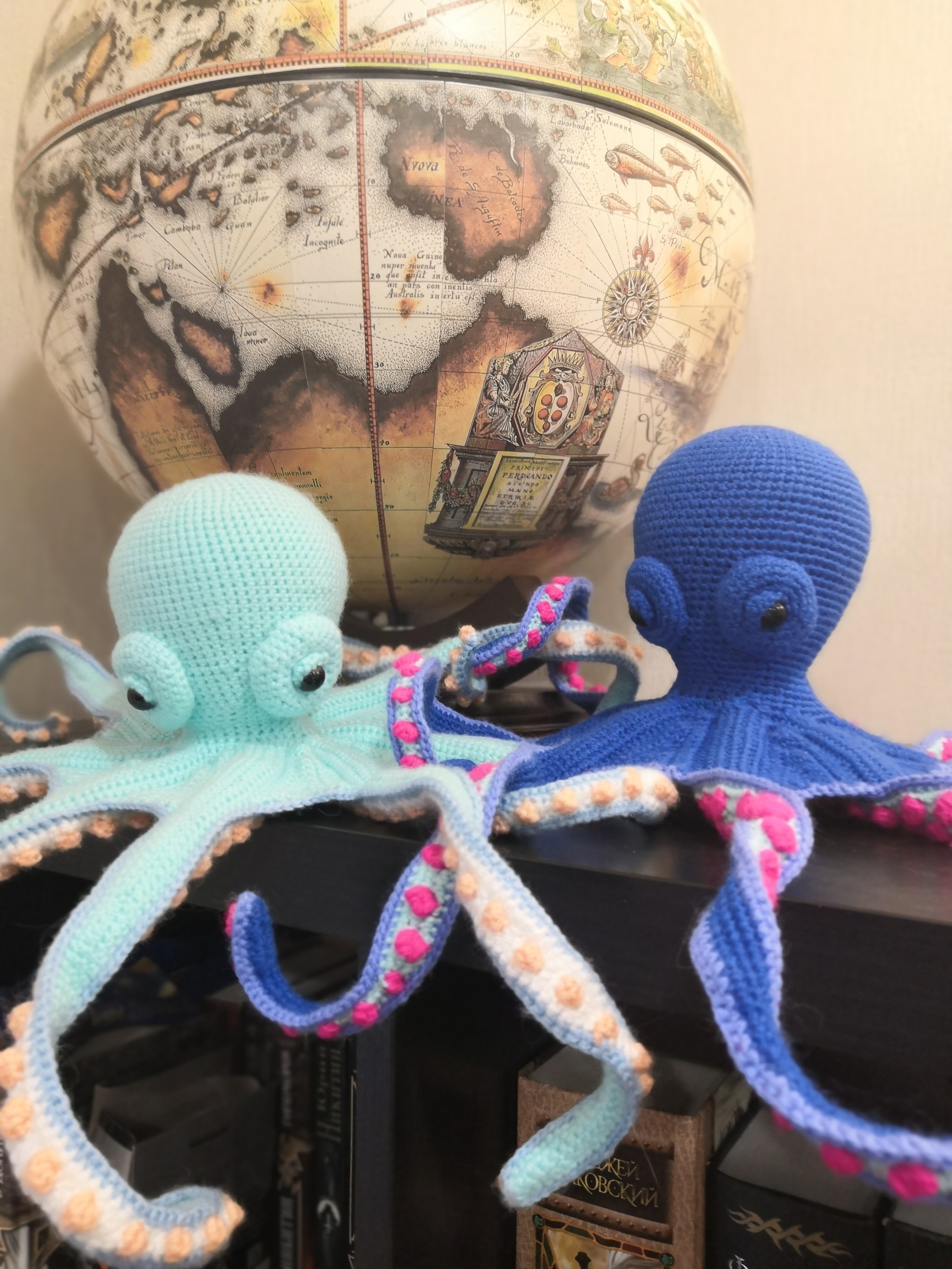 Severe octopus Claude - My, Needlework with process, Amigurumi, Longpost, Knitting, Octopus