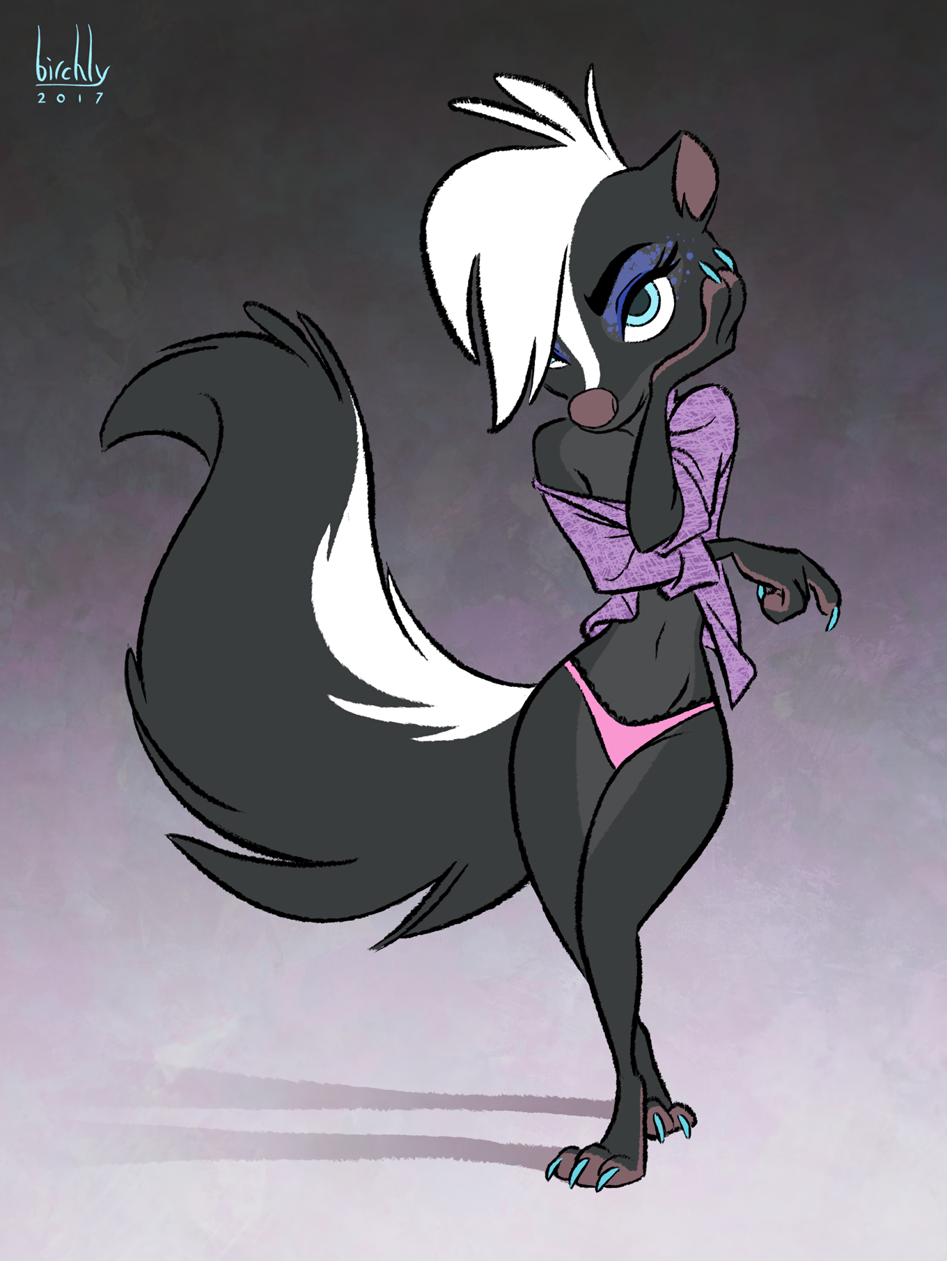 Courtney - Furry, Furry art, Furry Skunk, Furry edge, Birchly