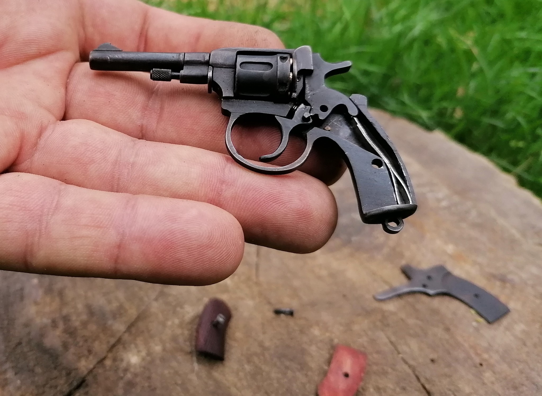 Miniature shooting Nagant model 1895. - My, Nagant, Revolver, Weapon, Hobby, Article, Video, Longpost