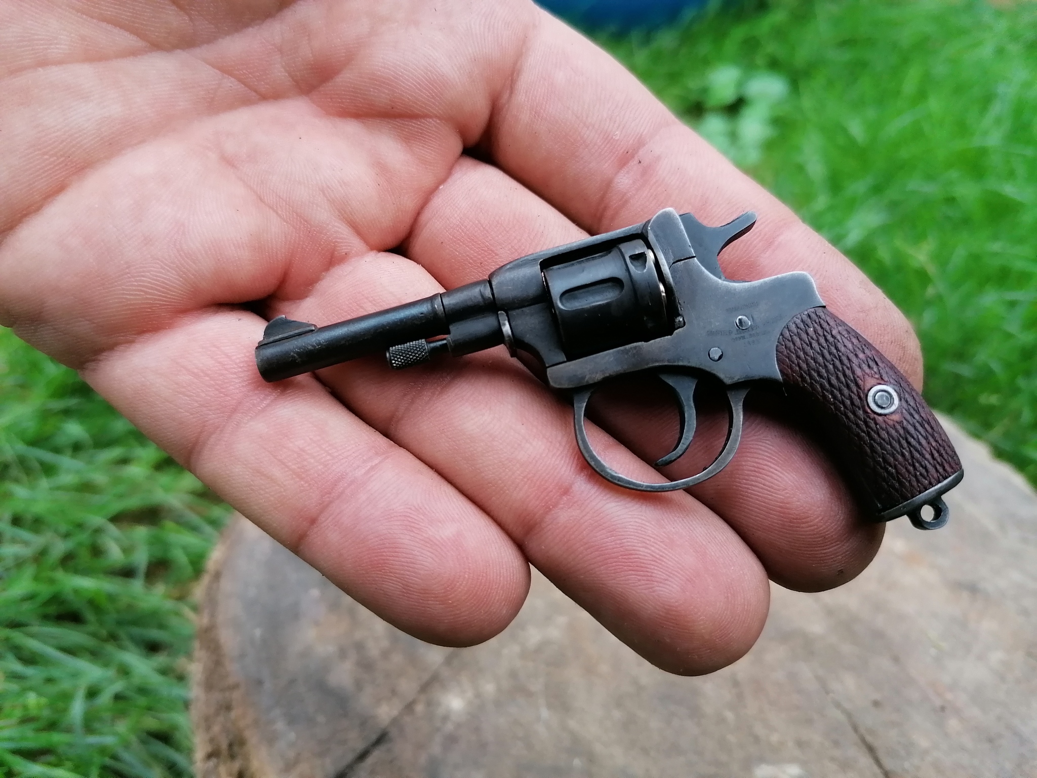 Miniature shooting Nagant model 1895. - My, Nagant, Revolver, Weapon, Hobby, Article, Video, Longpost