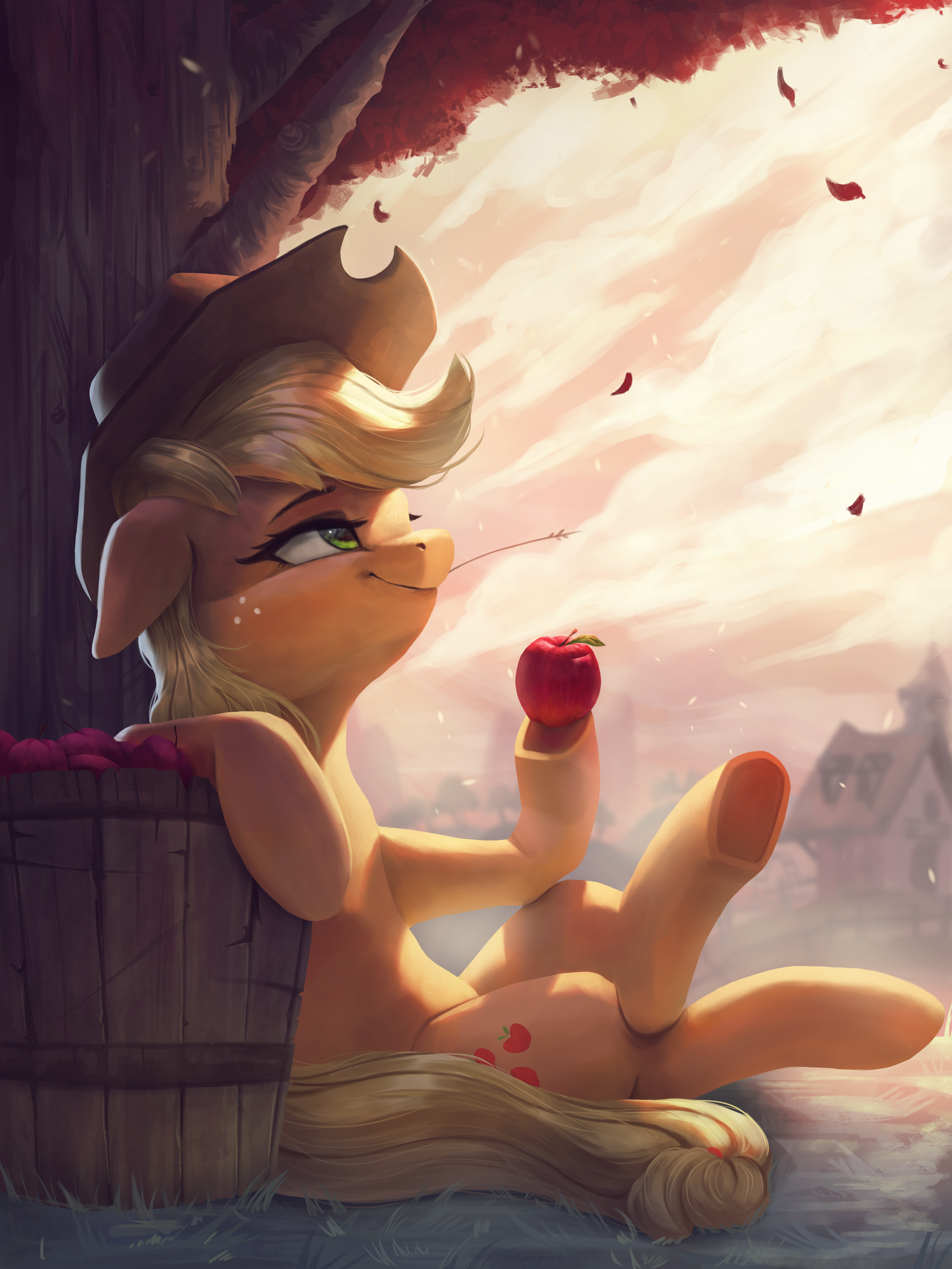 Поня - My Little Pony, PonyArt, Applejack, Vanillaghosties