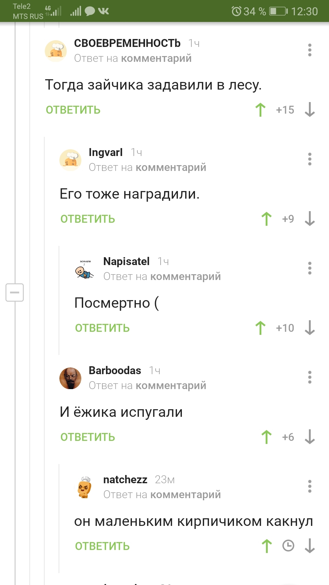 О не лёгкой жизни в лесу у ВПП - Комментарии на Пикабу, Заяц, Ёжик, Длиннопост, Скриншот