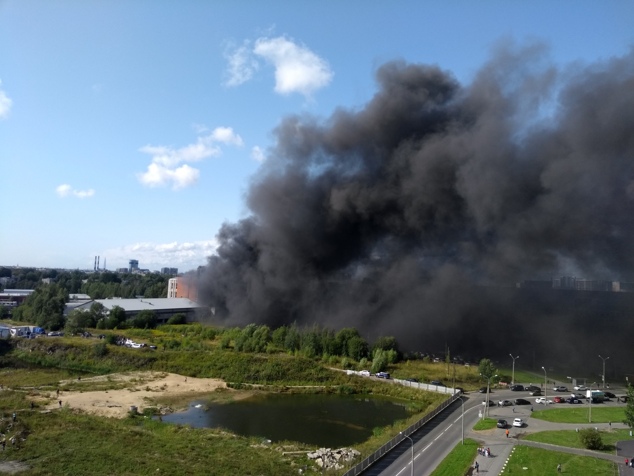 The day when the view from the window was completely different - My, Fire, Saint Petersburg, Smoke, Longpost