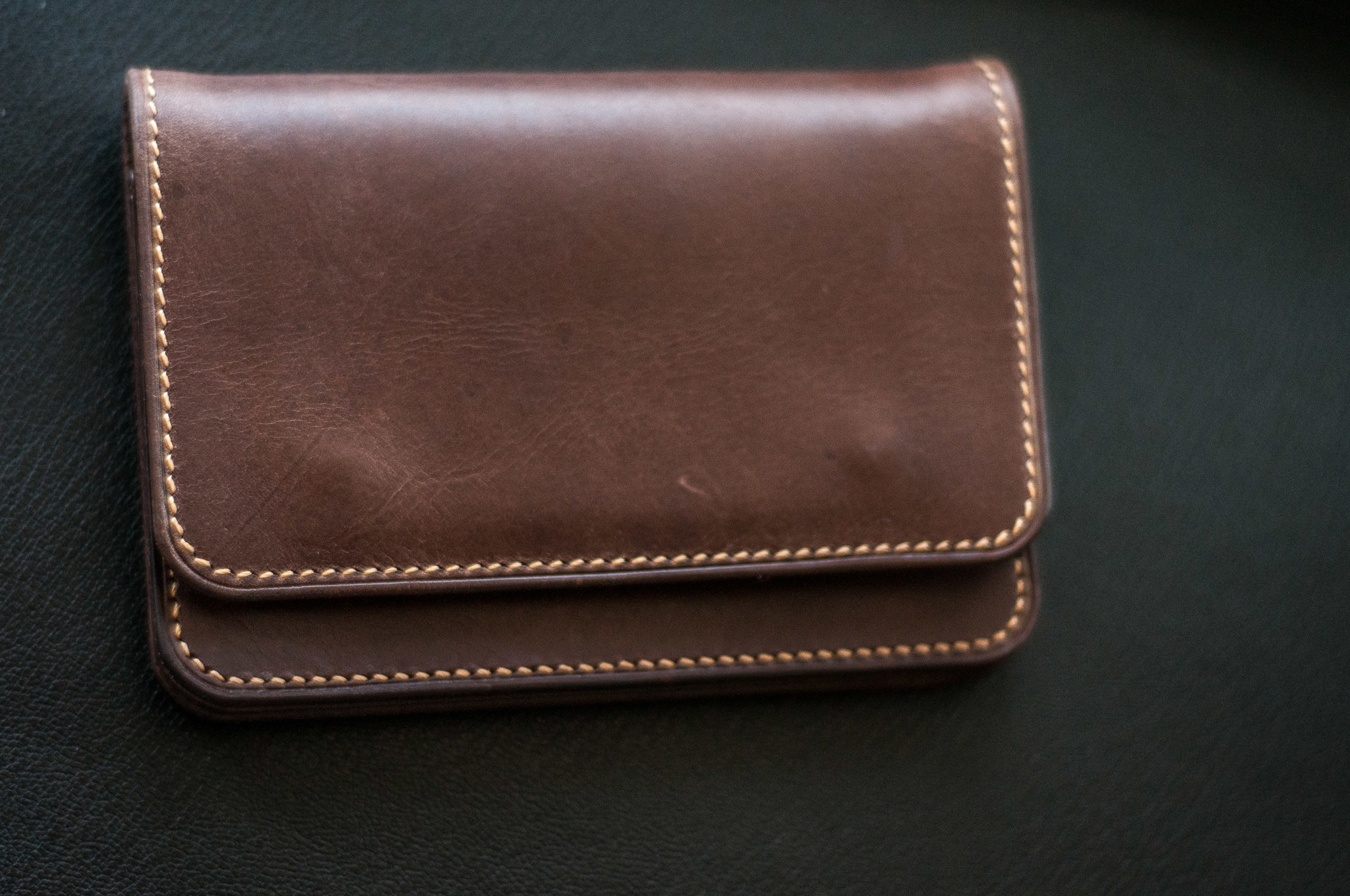 Small wallet in vegetable tanned leather. - My, Natural leather, Leather, With your own hands, Needlework, Hobby, Longpost