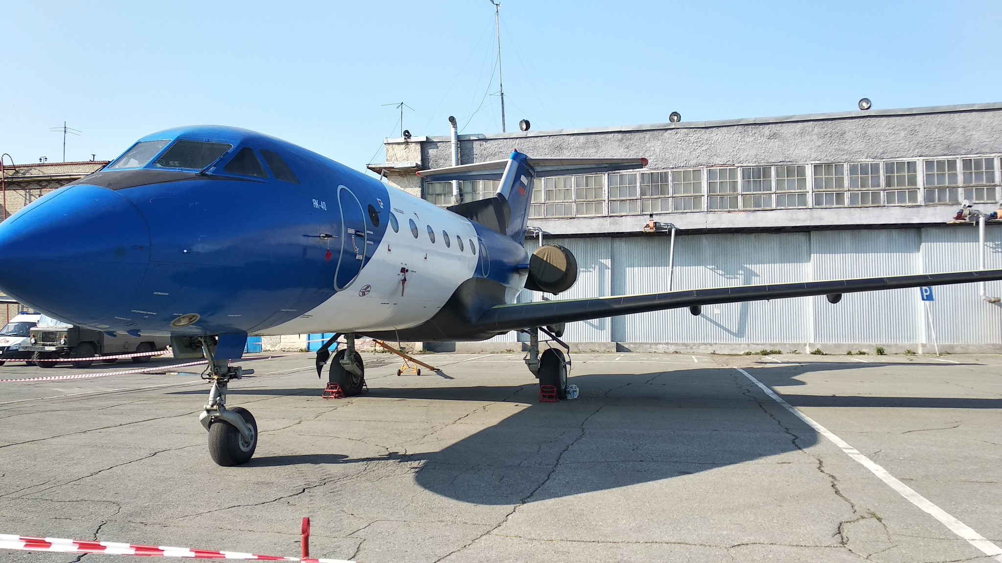 Yak-40 SibNIA with composite wing - My, Novosibirsk, Airplane