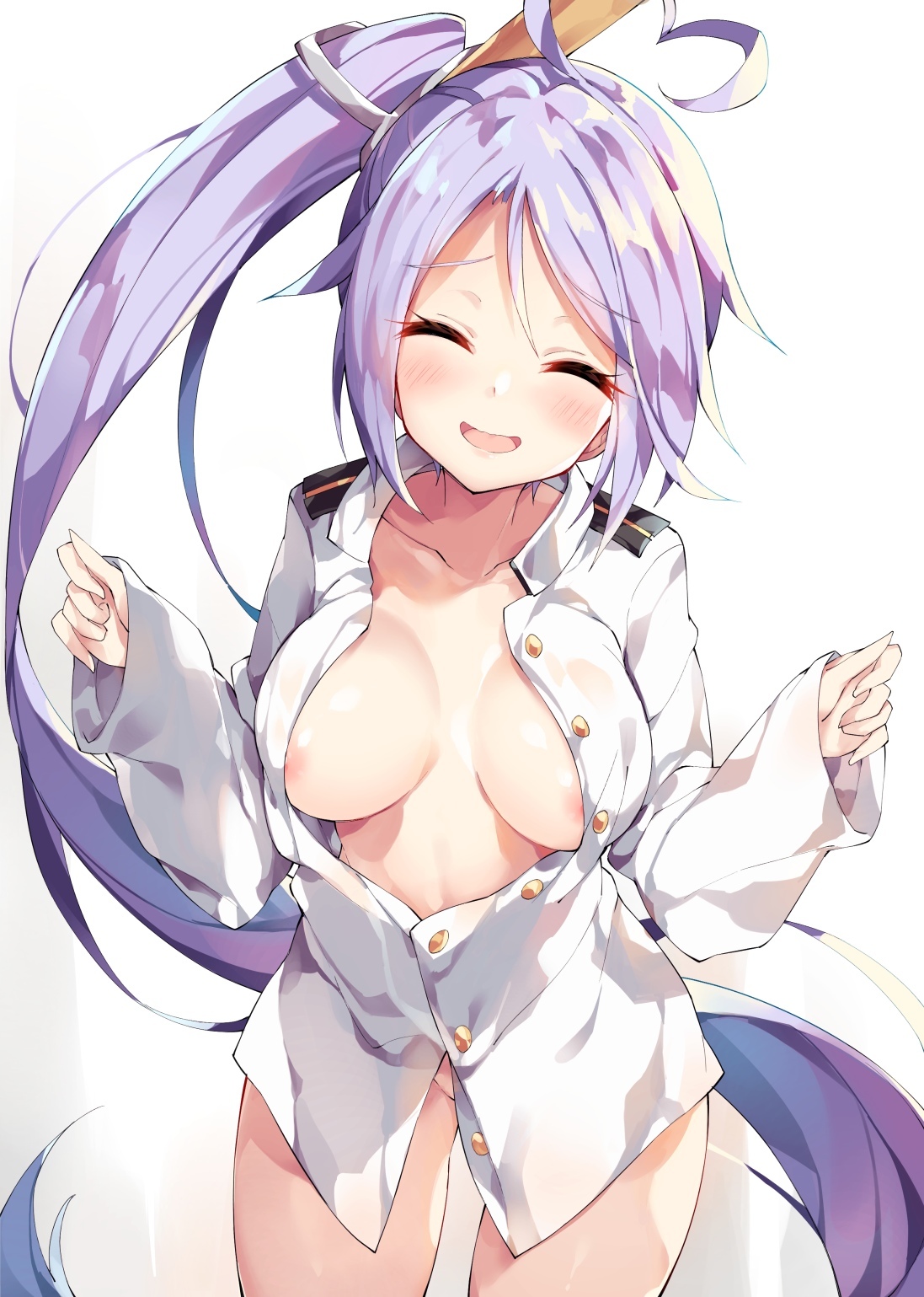 Portland - NSFW, Azur Lane, Portland, Anime Art, Аниме, Арт, Рубашка, Грудь