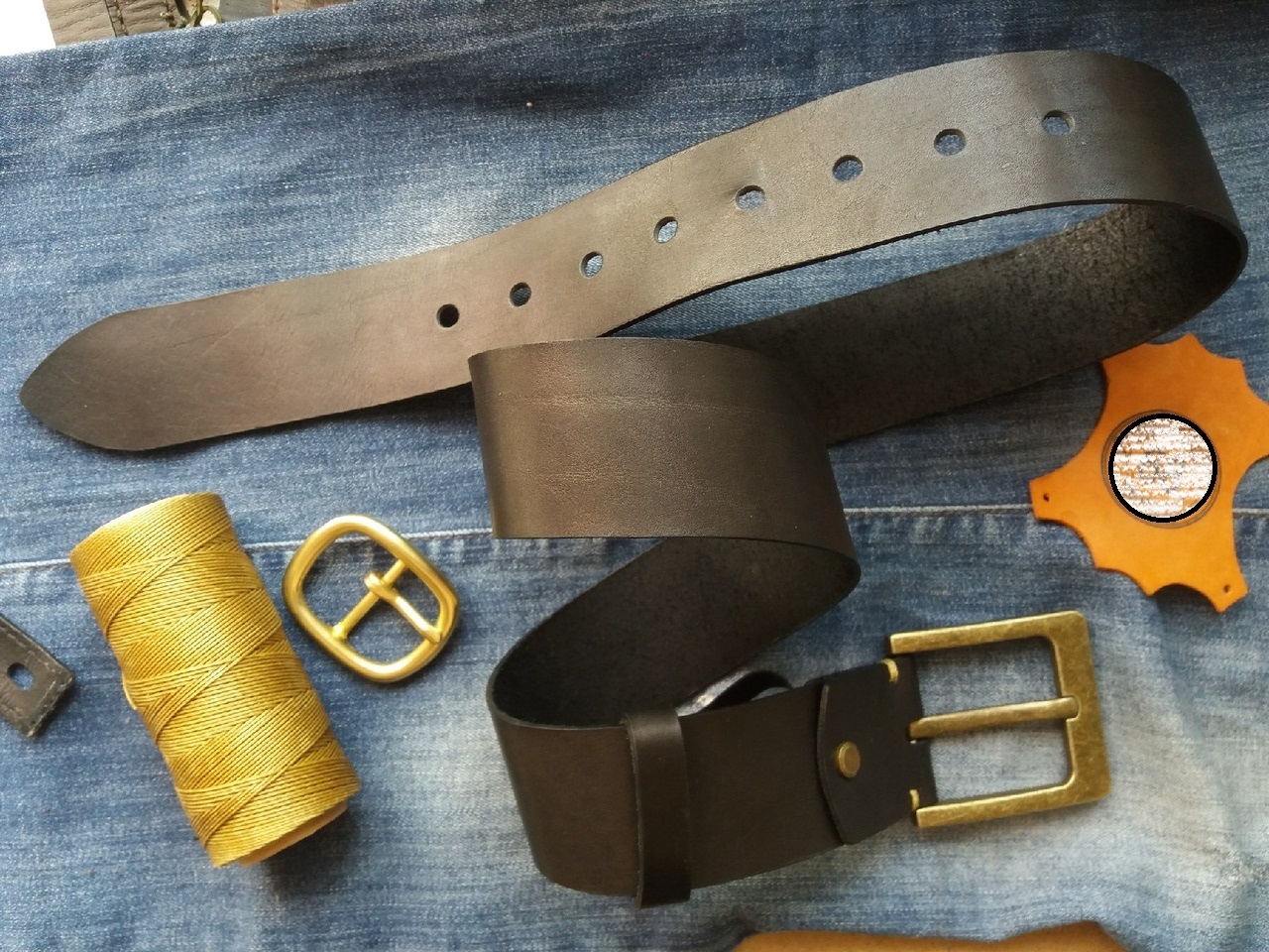 Waist belt. - My, Needlework without process, Leather belt, Belt, Harness, Longpost, Leather products, Leather