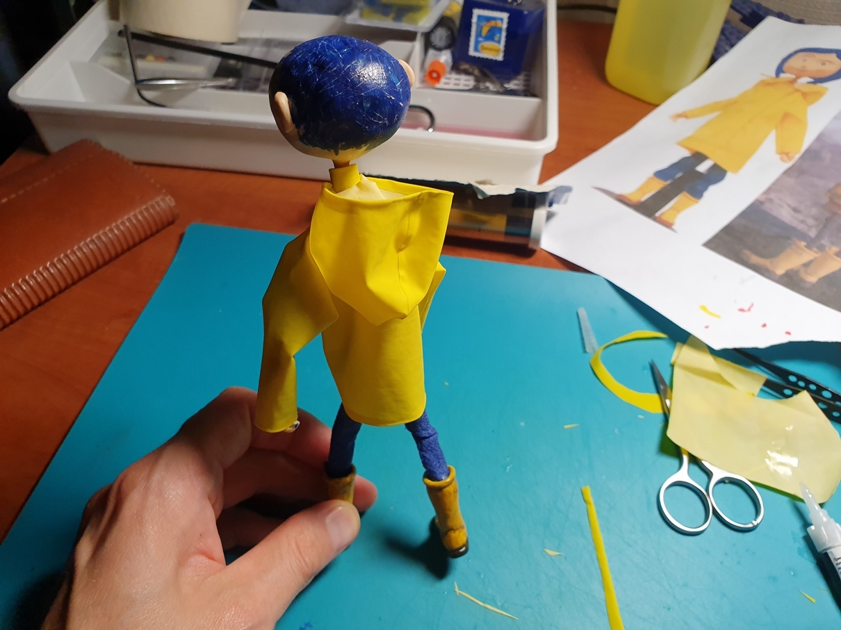 A humorous story with pictures about the making of a Coraline doll. 3 part. - My, Humor, Coraline, Coraline in Nightmare Land, Doll, With your own hands, Polymer clay, Longpost