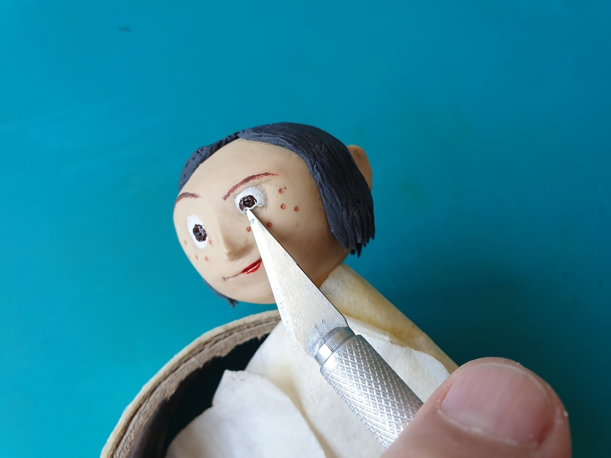 A humorous story with pictures about the making of a Coraline doll. 3 part. - My, Humor, Coraline, Coraline in Nightmare Land, Doll, With your own hands, Polymer clay, Longpost