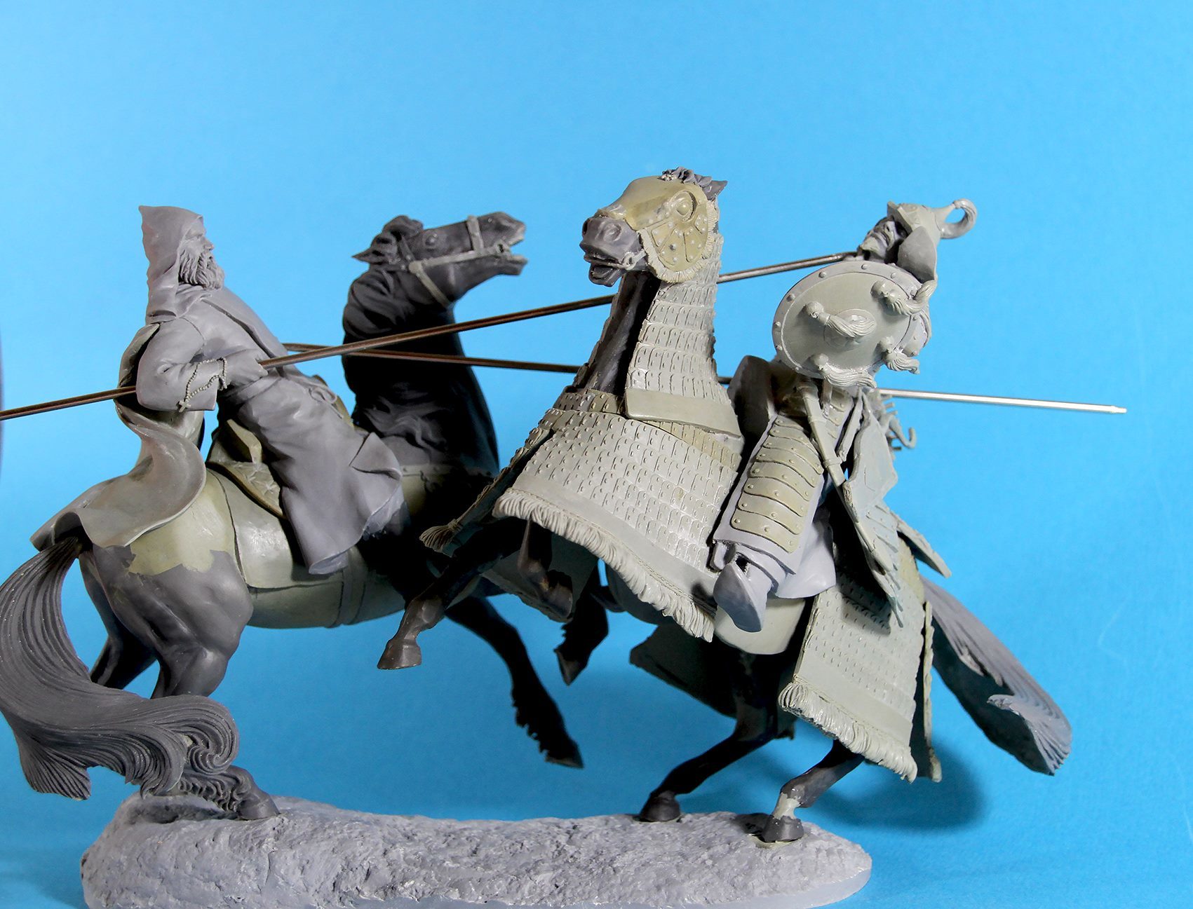 The same duel on Kulikovo. - My, Sculpture, Лепка, Duel, Enthusiasm, Creative, Middle Ages, Longpost