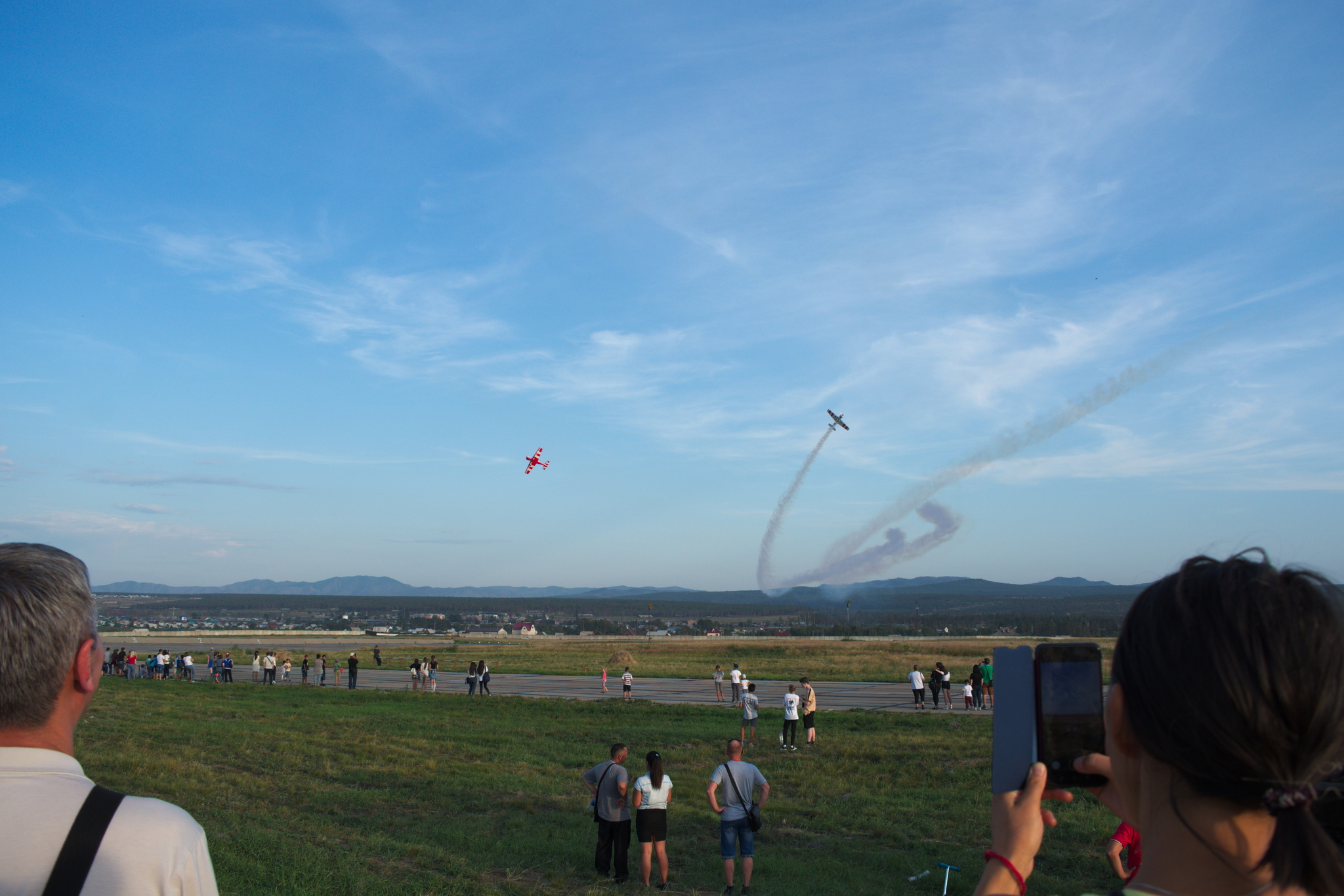 80th anniversary of U-UAZ | Festive events - My, Aviation, Airplane, Audience, Aerobatics, Military equipment, Longpost