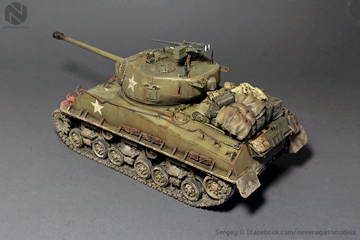 Red Devil door Captain Clifford Rice - My, Modeling, Stand modeling, Sherman, Tanks, Scale 1:35, Scale model, BTT, Longpost