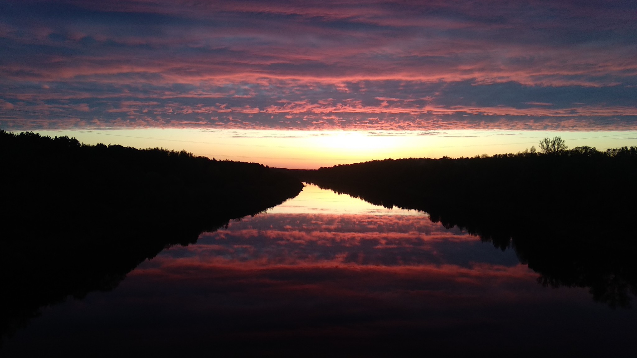 Sunset over the Dvina - My, Republic of Belarus, Novopolotsk, Western Dvina, The photo, Landscape