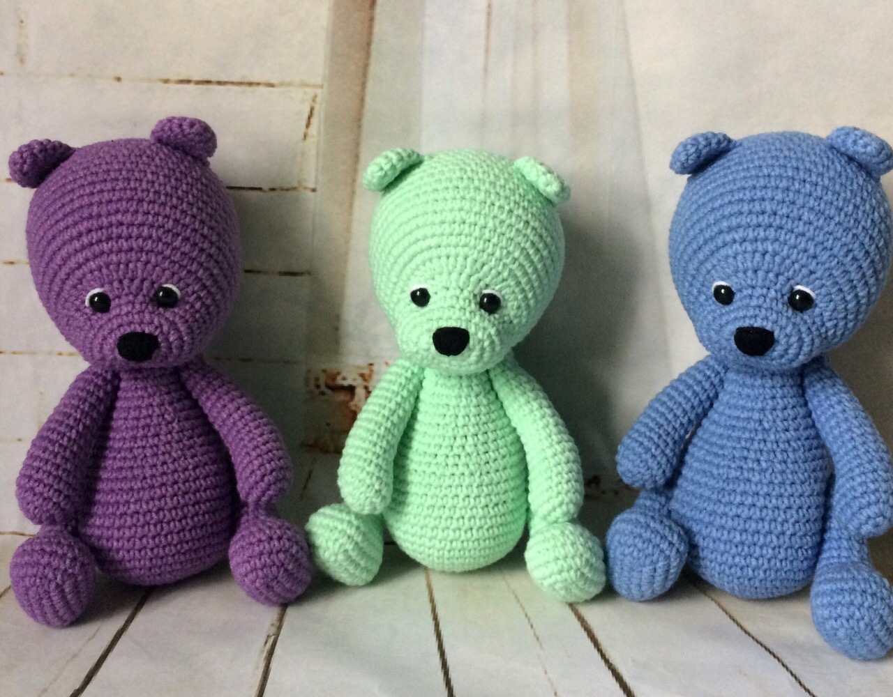 Bears-brothers - My, Bears, Knitted toys, Crochet, Hobby, Needlework without process