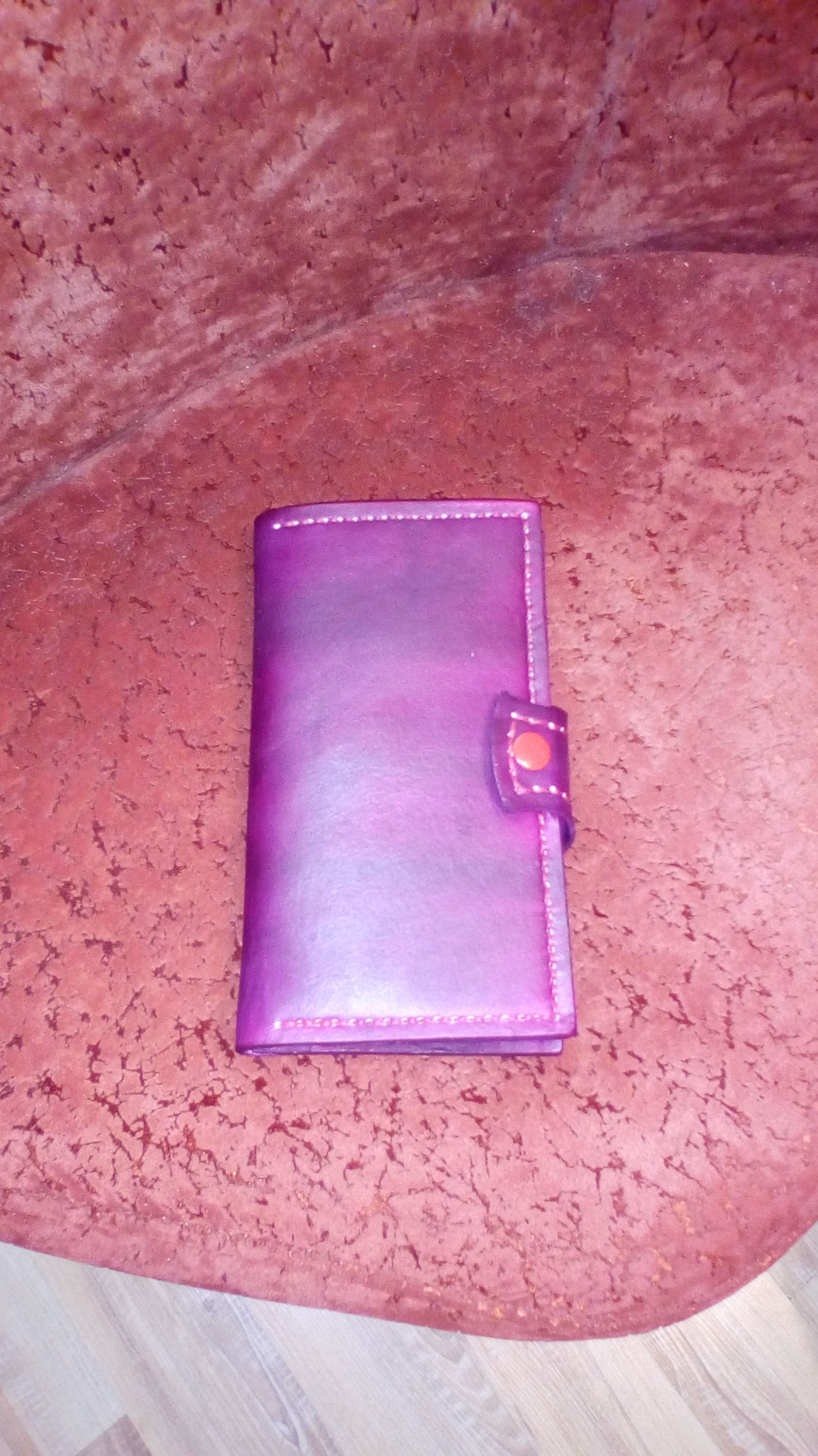 Women's leather wallet 3 - My, Leather craft, With your own hands, Longpost