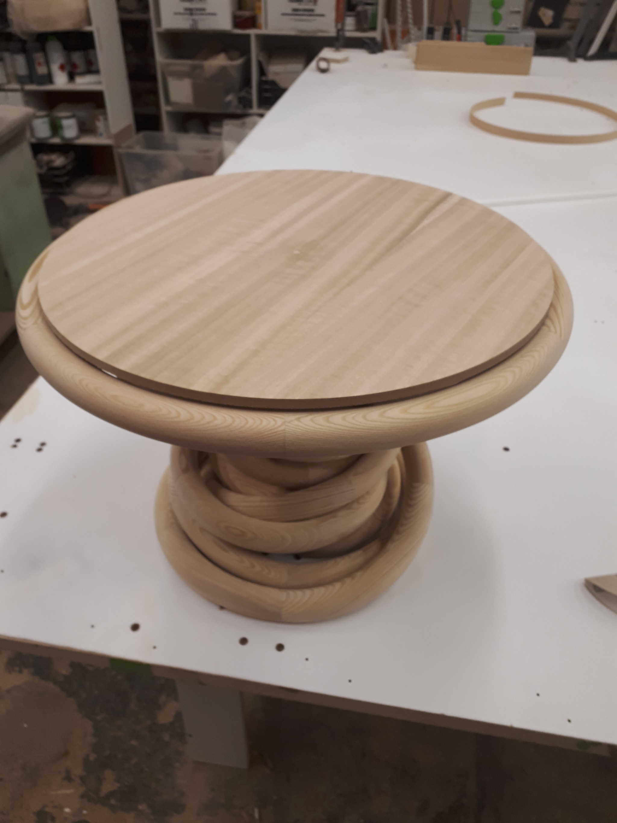 Solid larch cake stand - My, , Tree, Handmade, Woodworking, Longpost, Tableware