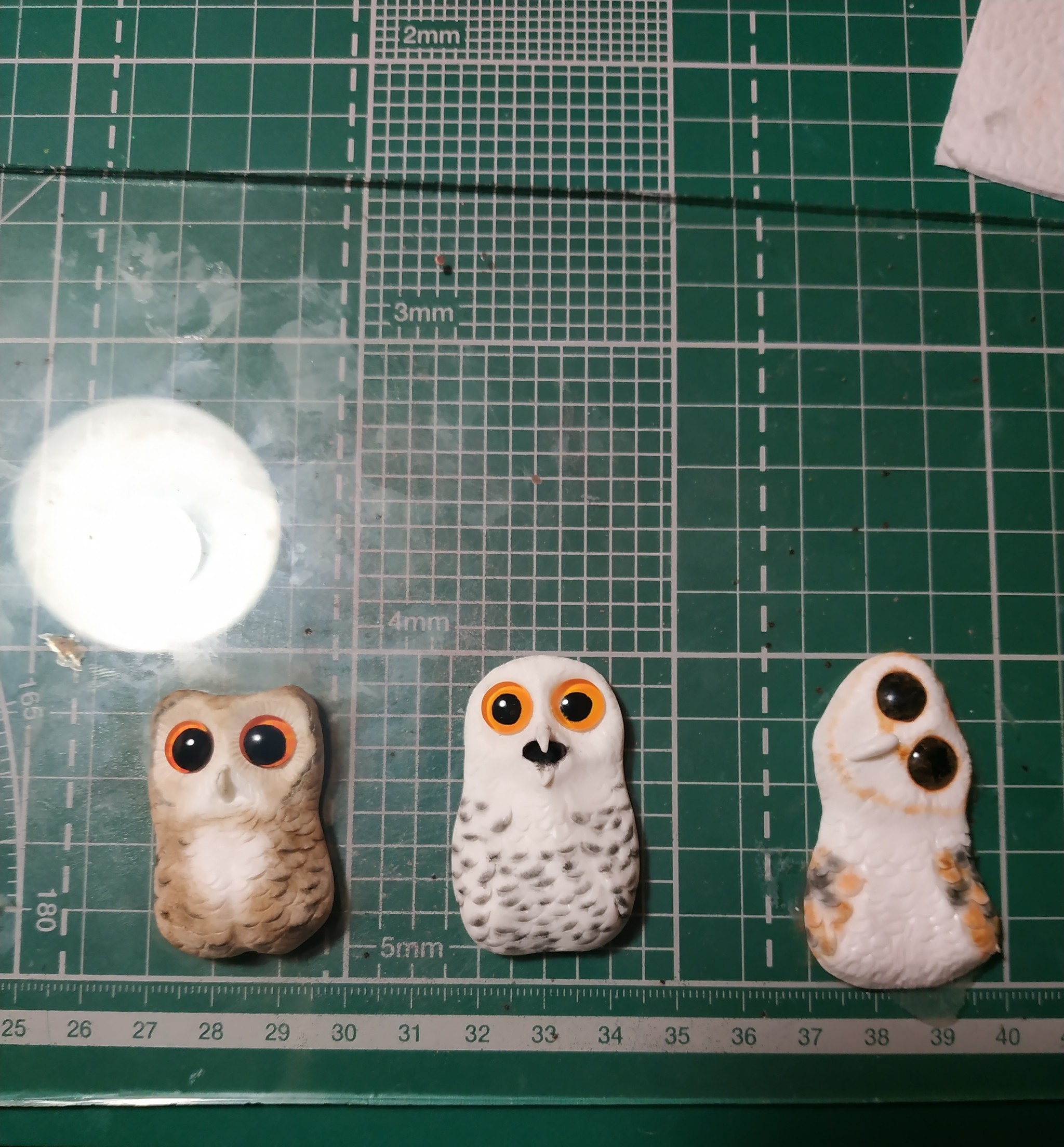 Owls - My, Handmade, Owl, Needlework with process, Polymer clay, Longpost