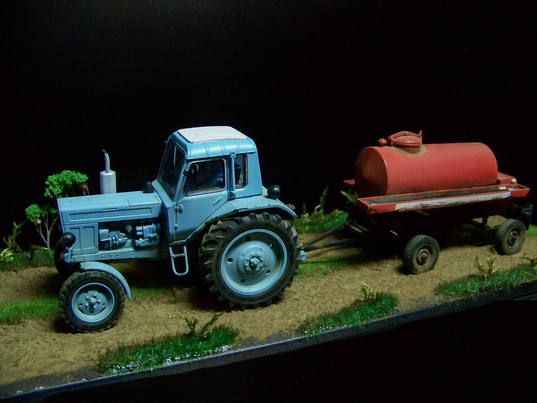 MTZ-80 - My, MTZ, 1:43, Tractor, Diorama, MTZ 80, Longpost