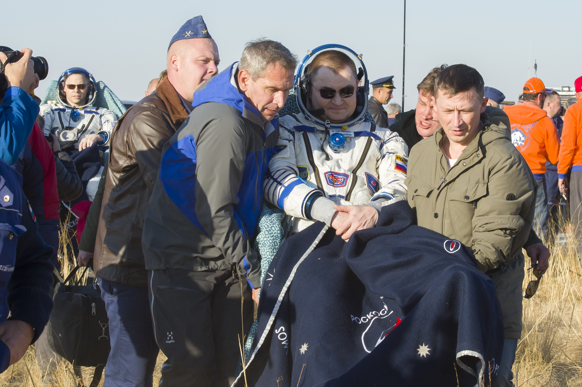 The Soyuz MS-12 crew returned to Earth - Космонавты, ISS, Landing, Steppe, Roscosmos, NASA, Union, Video, Longpost, news