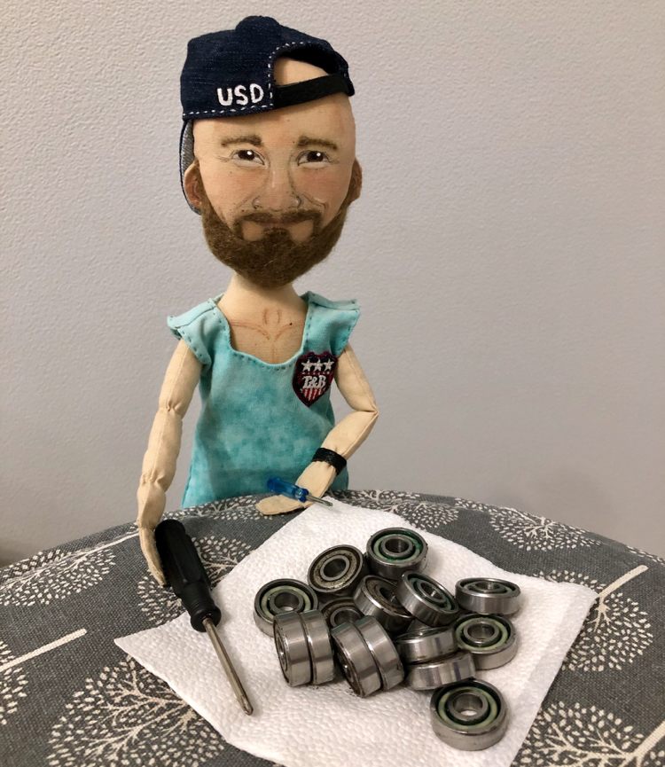 Gift to a friend - My, Portrait doll, Textile doll, Handmade, Beard, Fabric doll, Tattoo, crazy hands, Video, Longpost