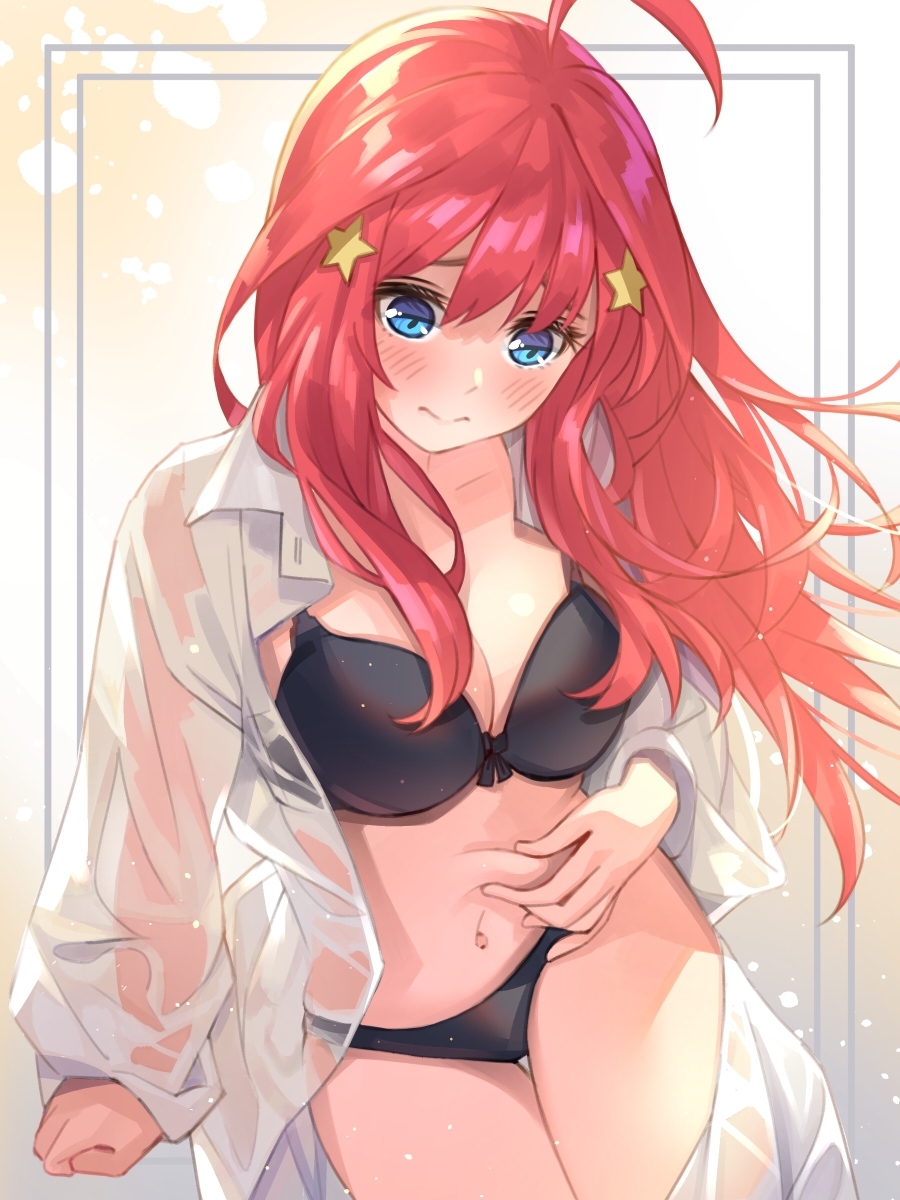 Itsuki Nakano - NSFW, Anime, Art, Anime art, Nakano Itsuki, The Quintessential Quintuplets, Gotoubun no hanayome, Pixiv, Underwear